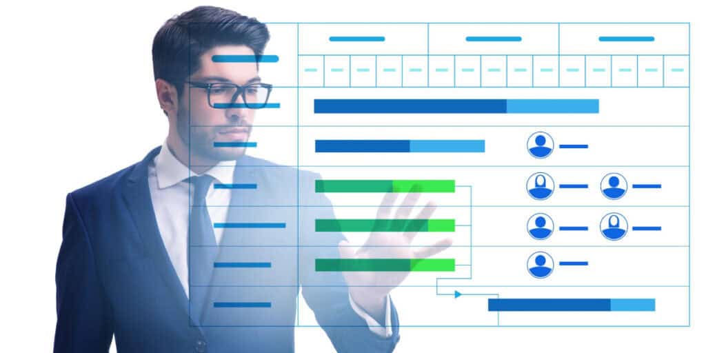 Program management futuristic UI