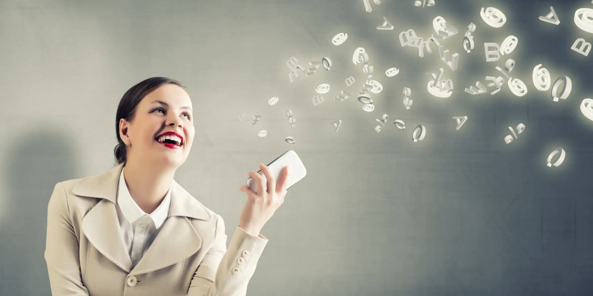 Woman holding a mobile