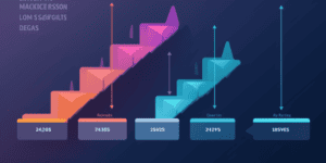 An abstract image with a bar chart displaying