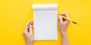 blank page yellow background.