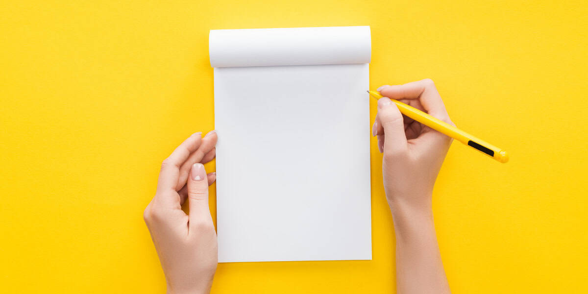 blank page yellow background.