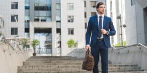 businessman on the move