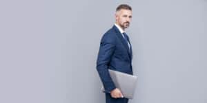 businessman with laptop