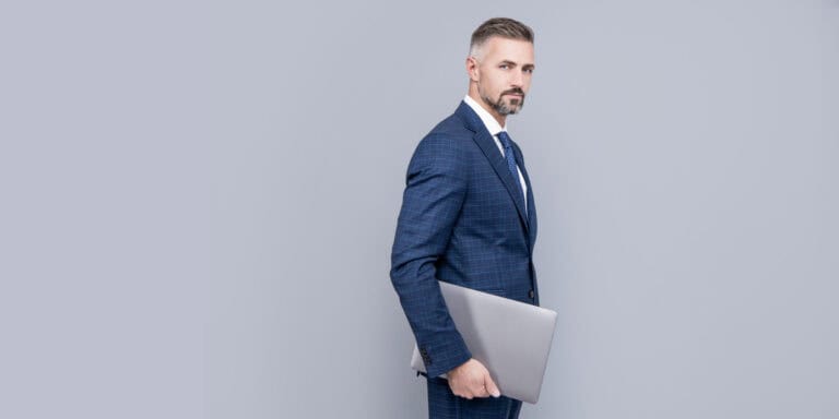 businessman with laptop