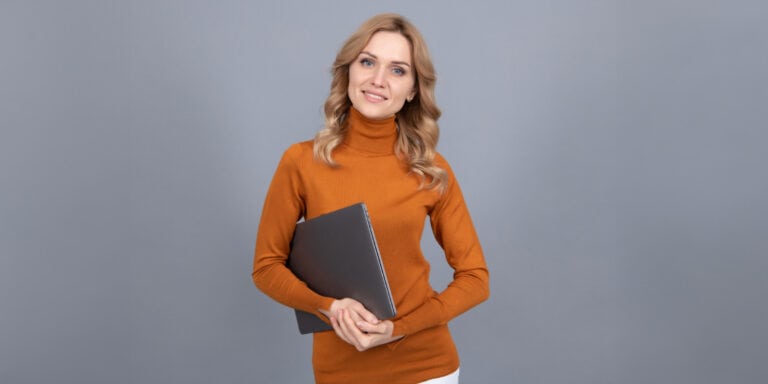businesswoman with laptop