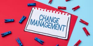 change management on lined paper.