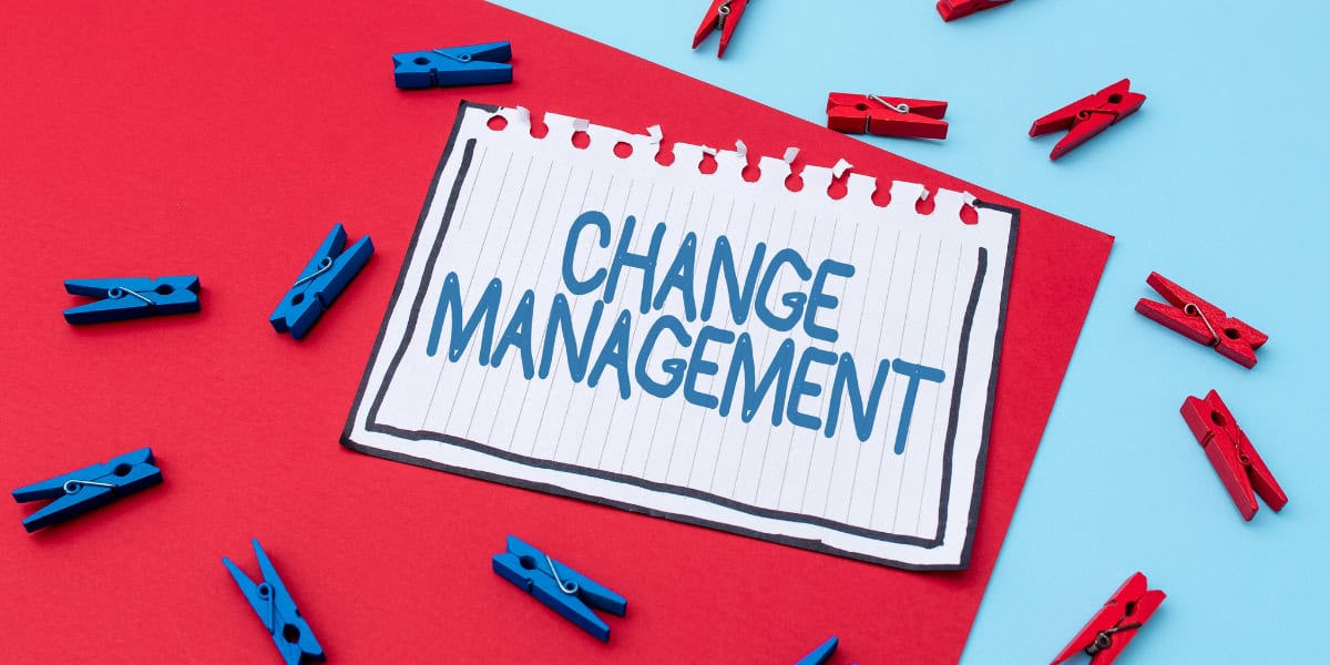change management on lined paper.