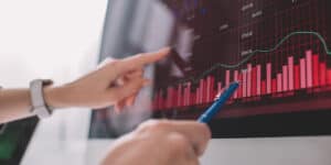 graph on monitor