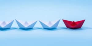 leading boat.