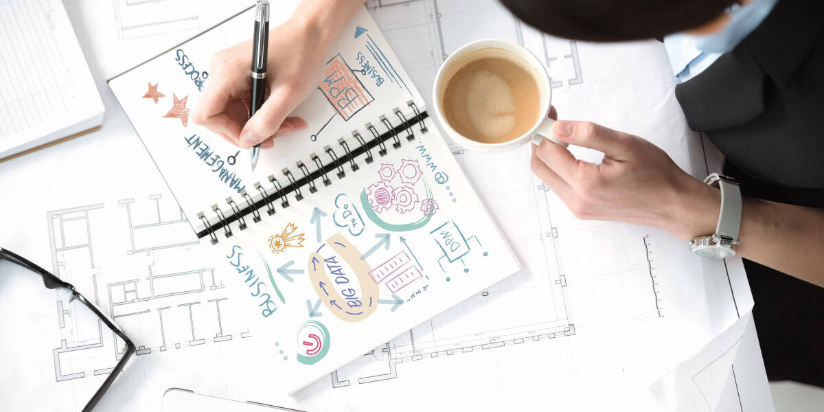 notebook of business ideas