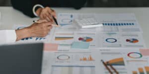 planning business with charts and graphs