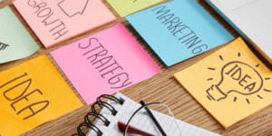 planning with post its