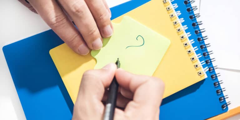 question on post it note