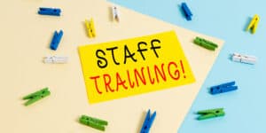 staff training post it note.