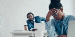 unhappy office