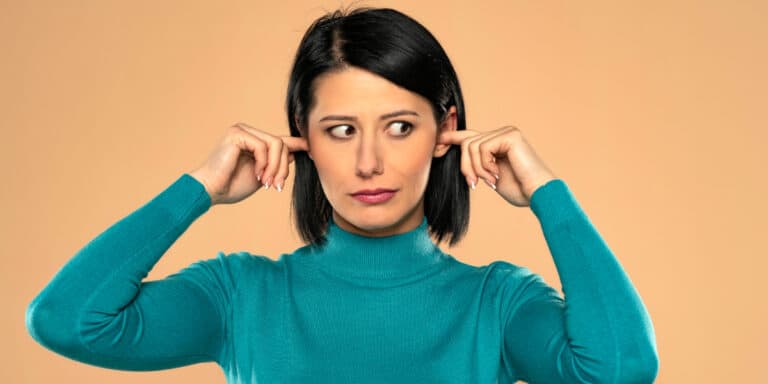 woman not listening