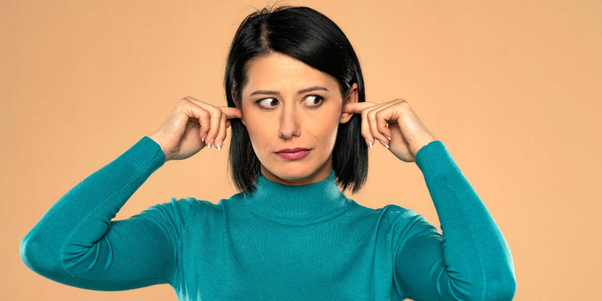 woman not listening