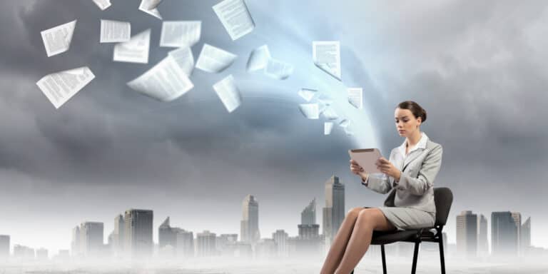 woman with comms plan