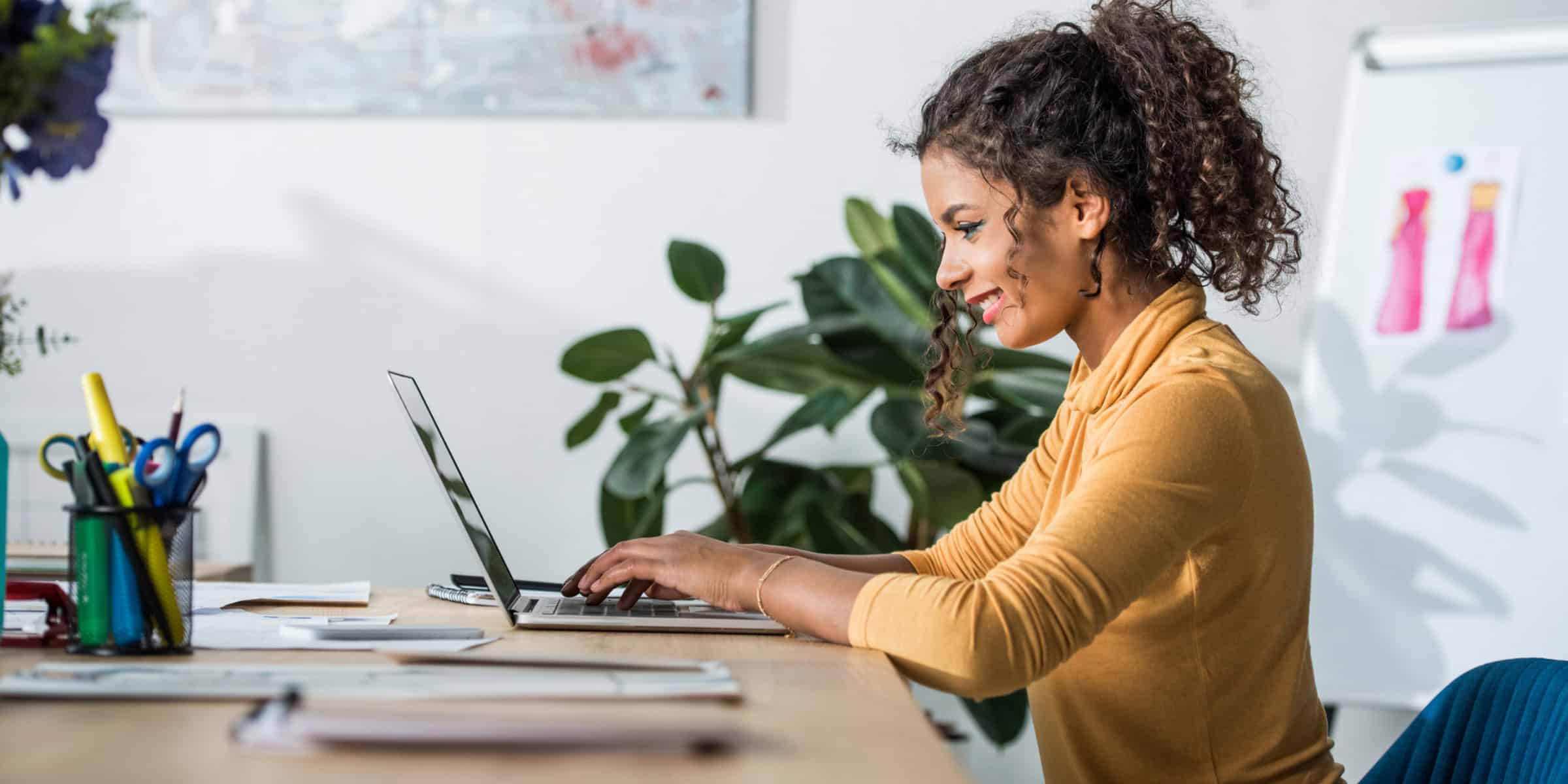 woman working on plan