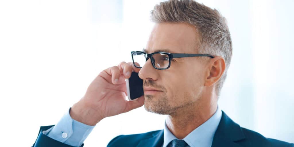 business consultant on mobile