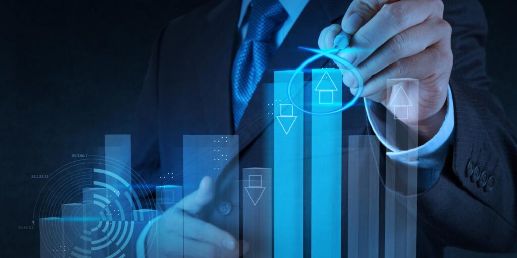business success digital graph