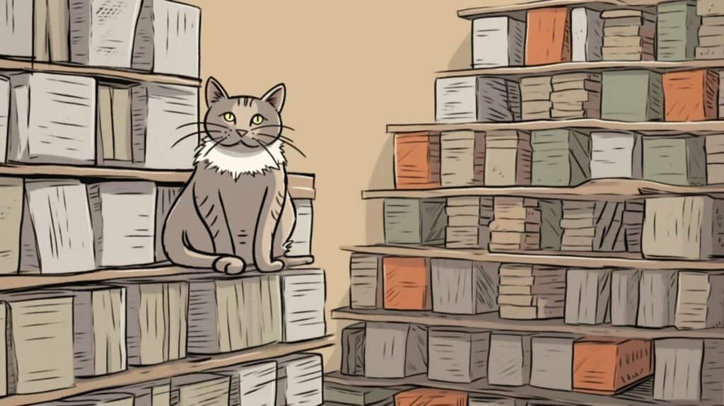 cat in store room