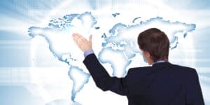 man at map