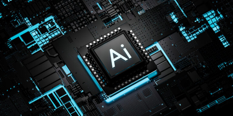 ai logo, blue