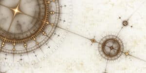An image of a compass on a white background.