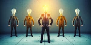 - businessmen
- light bulbs