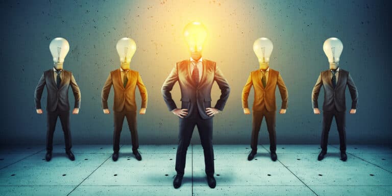 - businessmen
- light bulbs