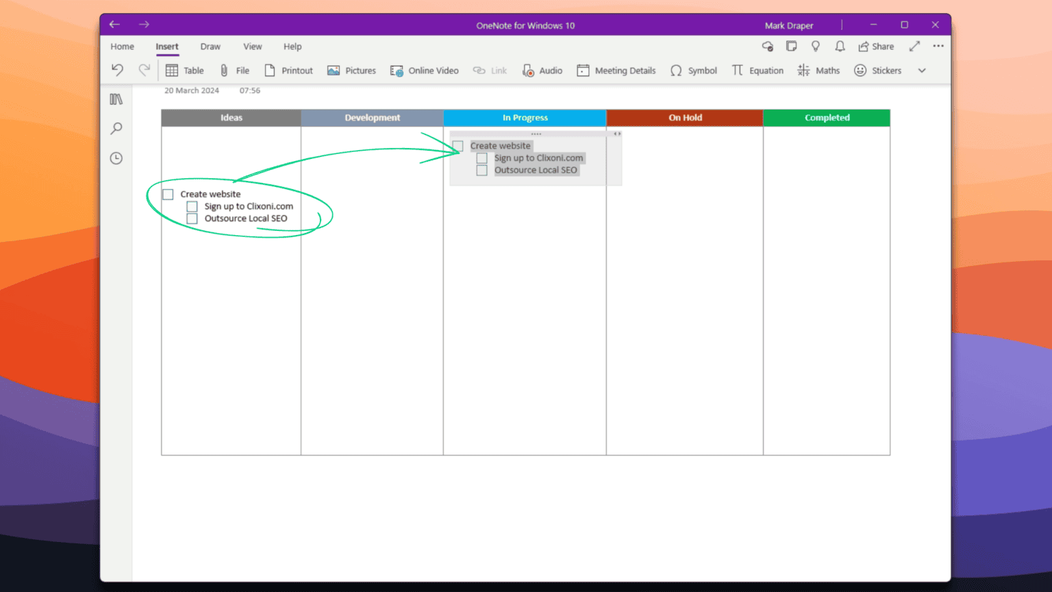 How to Create a Kanban Board in OneNote 10 Easy Steps