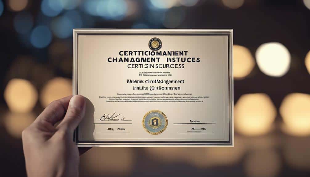 change management certification achieved