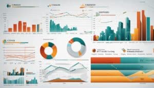 A set of business graphs, charts, and graphs.